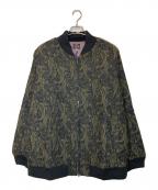 Needlesニードルズ）の古着「B.B. Jacket - AC/W/PE Gobelin Jq.」｜ブラック×グリーン