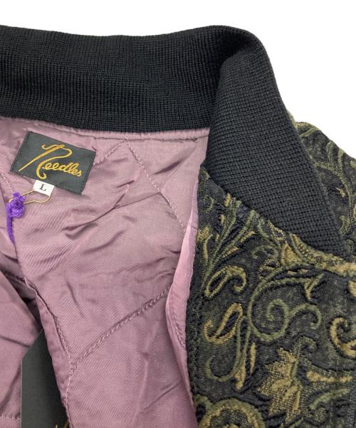 Needles（ニードルズ）Needles (ニードルズ) B.B. Jacket - AC/W/PE Gobelin Jq. ブラック×グリーン サイズ:Lの古着・服飾アイテム