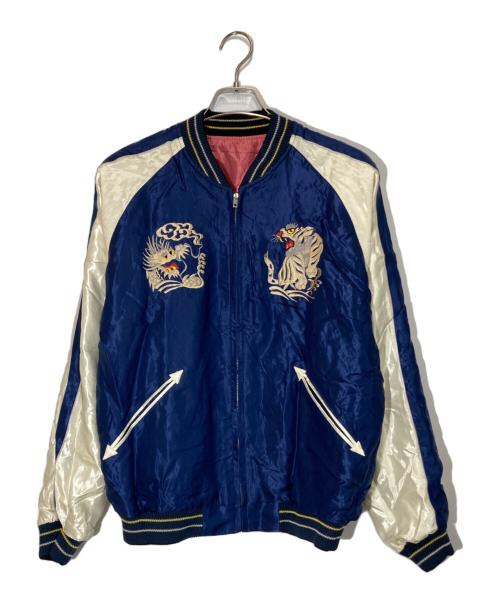 テーラー東洋（テーラートウヨウ）テーラー東洋 (テーラートウヨウ) Mid 1950s Style Acetate Souvenir Jacket ピンク×ブルー サイズ:Lの古着・服飾アイテム