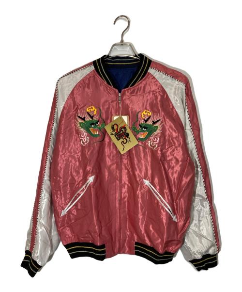 テーラー東洋（テーラートウヨウ）テーラー東洋 (テーラートウヨウ) Mid 1950s Style Acetate Souvenir Jacket ピンク×ブルー サイズ:Lの古着・服飾アイテム