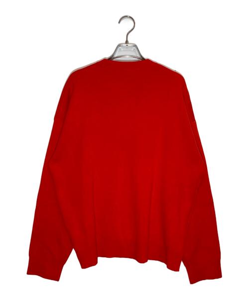 LACOSTE（ラコステ）LACOSTE (ラコステ) ワニデザインクルーネックセーター レッド サイズ:SIZE 40の古着・服飾アイテム