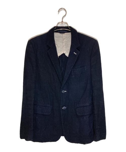 COMME des GARCONS HOMME DEUX（コムデギャルソン オム ドゥ）COMME des GARCONS HOMME DEUX (コムデギャルソン オム ドゥ) ウール縮絨テーラードジャケット ネイビー サイズ:SIZE Sの古着・服飾アイテム
