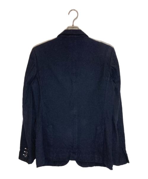 COMME des GARCONS HOMME DEUX（コムデギャルソン オム ドゥ）COMME des GARCONS HOMME DEUX (コムデギャルソン オム ドゥ) ウール縮絨テーラードジャケット ネイビー サイズ:SIZE Sの古着・服飾アイテム