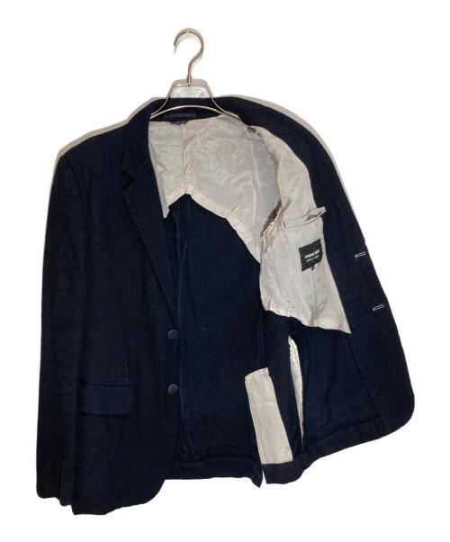 COMME des GARCONS HOMME DEUX（コムデギャルソン オム ドゥ）COMME des GARCONS HOMME DEUX (コムデギャルソン オム ドゥ) ウール縮絨テーラードジャケット ネイビー サイズ:SIZE Sの古着・服飾アイテム