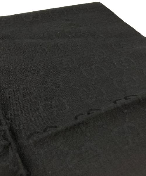 GUCCI（グッチ）GUCCI (グッチ) ウールシルクGGストール ブラックの古着・服飾アイテム