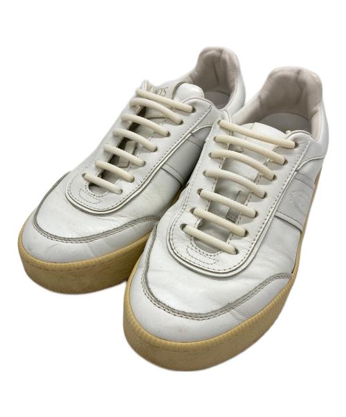 TOD'S（トッズ）TOD'S (トッズ) レザースニーカー ホワイト サイズ:SIZE 37の古着・服飾アイテム