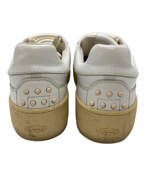 TOD'S（トッズ）TOD'S (トッズ) レザースニーカー ホワイト サイズ:SIZE 37の古着・服飾アイテム