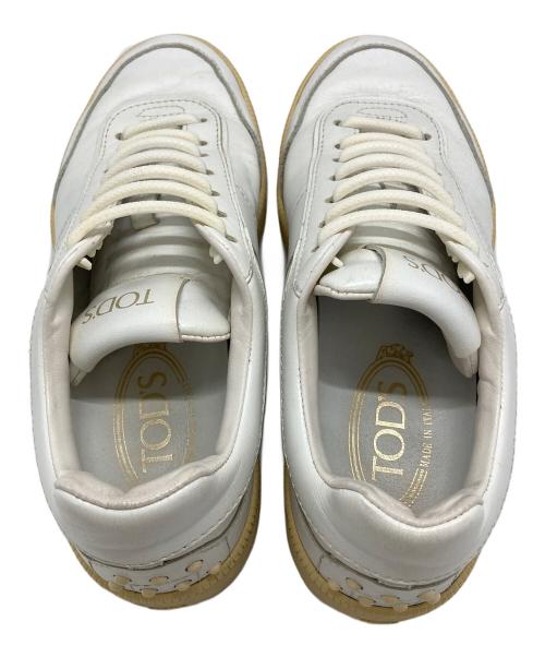 TOD'S（トッズ）TOD'S (トッズ) レザースニーカー ホワイト サイズ:SIZE 37の古着・服飾アイテム