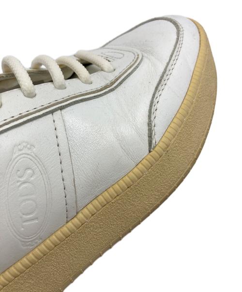TOD'S（トッズ）TOD'S (トッズ) レザースニーカー ホワイト サイズ:SIZE 37の古着・服飾アイテム