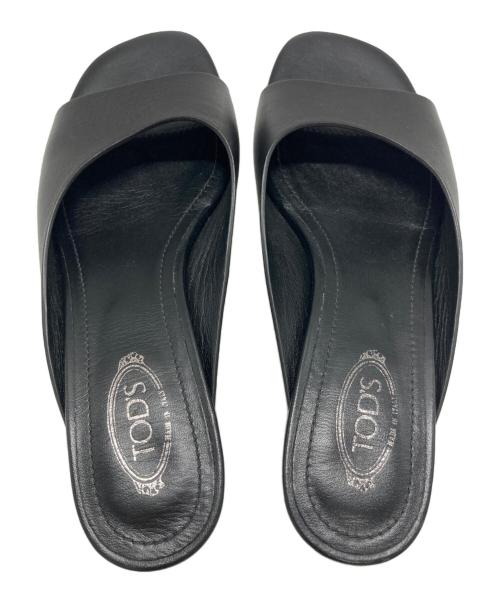 TOD'S（トッズ）TOD'S (トッズ) レザーミュール ブラック サイズ:SIZE 36の古着・服飾アイテム