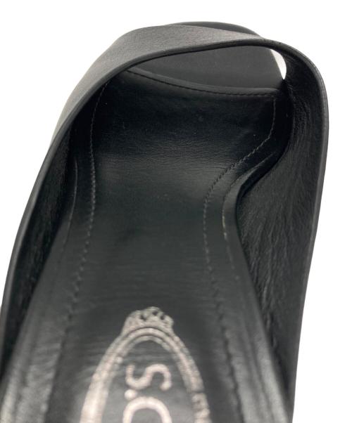 TOD'S（トッズ）TOD'S (トッズ) レザーミュール ブラック サイズ:SIZE 36の古着・服飾アイテム