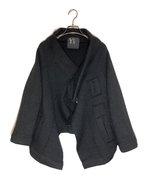 Y's（ワイズ）Y's (ワイズ) 変形ニットジャケット ブラック サイズ:2の古着・服飾アイテム