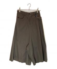 Y's（ワイズ）の古着「コットンワイドパンツ」｜オリーブ