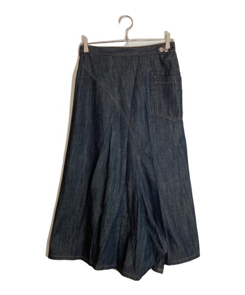 Y's（ワイズ）Y's (ワイズ) デニムフレアスカート インディゴ サイズ:1の古着・服飾アイテム