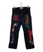JUNYA WATANABE COMME des GARCONS(ジュンヤワタナベ コムデギャルソン）の古着「異素材パッチワークデニムパンツ」｜ブラック