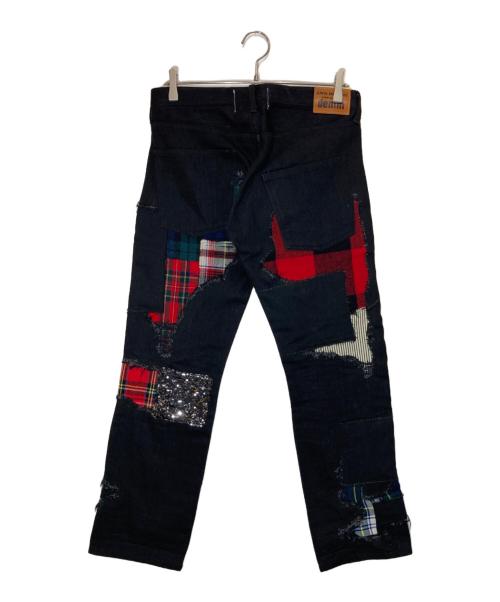 JUNYA WATANABE COMME des GARCONS（(ジュンヤワタナベ コムデギャルソン）JUNYA WATANABE COMME des GARCONS ((ジュンヤワタナベ コムデギャルソン) 異素材パッチワークデニムパンツ ブラック サイズ:Sの古着・服飾アイテム
