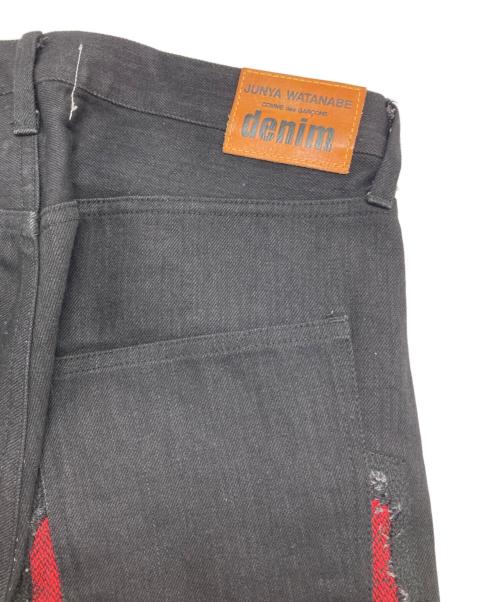 JUNYA WATANABE COMME des GARCONS（(ジュンヤワタナベ コムデギャルソン）JUNYA WATANABE COMME des GARCONS ((ジュンヤワタナベ コムデギャルソン) 異素材パッチワークデニムパンツ ブラック サイズ:Sの古着・服飾アイテム