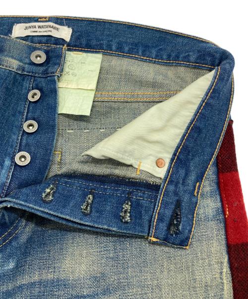 JUNYA WATANABE COMME des GARCONS（(ジュンヤワタナベ コムデギャルソン）JUNYA WATANABE COMME des GARCONS ((ジュンヤワタナベ コムデギャルソン) 異素材パッチワークデニムパンツ インディゴ サイズ:Sの古着・服飾アイテム