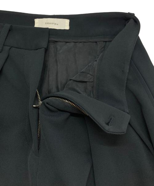TODAYFUL（トゥデイフル）TODAYFUL (トゥデイフル) Doubletuck Twill Trousers ブラック サイズ:36の古着・服飾アイテム