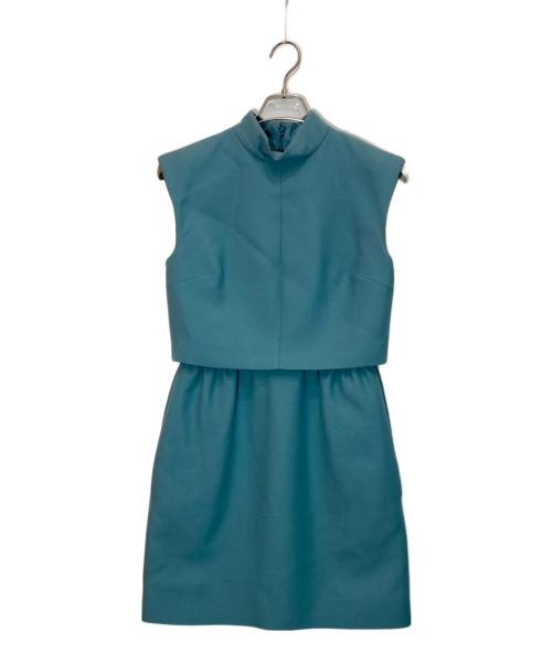 VALENTINO（ヴァレンティノ）VALENTINO (ヴァレンティノ) ノースリーブワンピース ブルー サイズ:40の古着・服飾アイテム