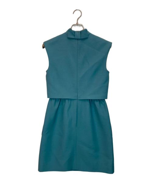 VALENTINO（ヴァレンティノ）VALENTINO (ヴァレンティノ) ノースリーブワンピース ブルー サイズ:40の古着・服飾アイテム