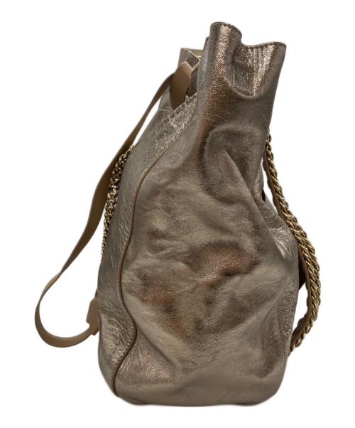 JIMMY CHOO（ジミーチュウ）JIMMY CHOO (ジミーチュウ) エコー 2WAY シャイニーショルダーバッグ ベージュ×ブラウン サイズ:-の古着・服飾アイテム