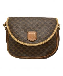 CELINE（セリーヌ）の古着「マカダム ショルダーバッグ」｜ブラウン×ベージュ