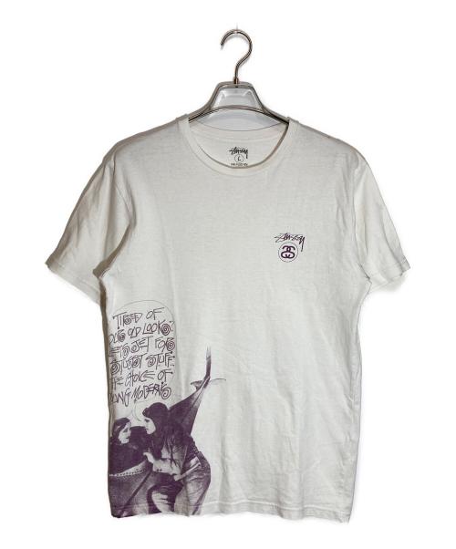 stussy（ステューシー）stussy (ステューシー) フォトTシャツ ホワイト サイズ:Lの古着・服飾アイテム
