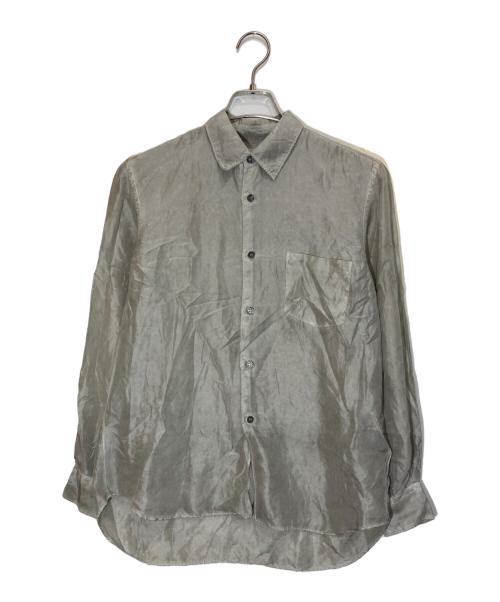 COMME des GARCONS SHIRT（コムデギャルソンシャツ）COMME des GARCONS SHIRT (コムデギャルソンシャツ) 製品染めシルクシャツ グレー サイズ:Sの古着・服飾アイテム