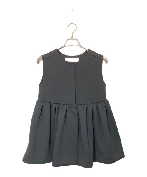 Whim Gazette（ウィムガゼット）Whim Gazette (ウィムガゼット) ペプラムダンボールジレ ブラック サイズ:SIZE Freeの古着・服飾アイテム