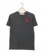 PLAY COMME des GARCONSプレイコムデギャルソン）の古着「ワンポイントRed Heart Tシャツ」｜ブラック