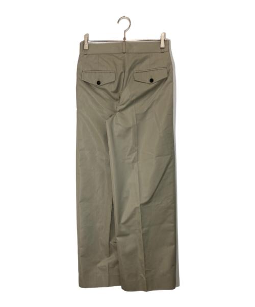 ebure（エブール）EBURE (エブール) ハイカウントコットンツイル パンツ ベージュ サイズ:38の古着・服飾アイテム