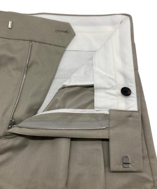 ebure（エブール）EBURE (エブール) ハイカウントコットンツイル パンツ ベージュ サイズ:38の古着・服飾アイテム