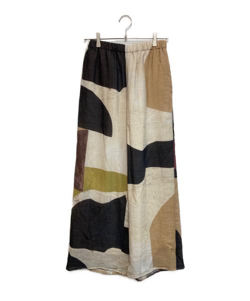 GALERIE VIE（ギャルリーヴィー）GALERIE VIE (ギャルリーヴィー) ジオメトリーエンブロイダリーワイドイージーパンツ マルチカラー サイズ:SIZE 36の古着・服飾アイテム