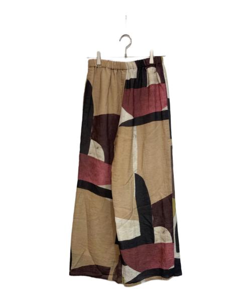 GALERIE VIE（ギャルリーヴィー）GALERIE VIE (ギャルリーヴィー) ジオメトリーエンブロイダリーワイドイージーパンツ マルチカラー サイズ:SIZE 36の古着・服飾アイテム