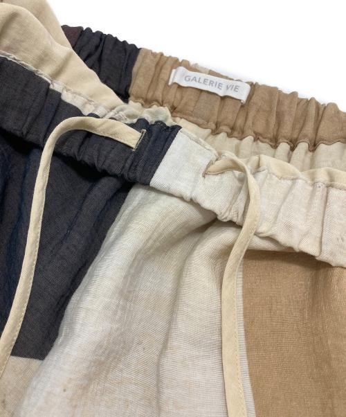 GALERIE VIE（ギャルリーヴィー）GALERIE VIE (ギャルリーヴィー) ジオメトリーエンブロイダリーワイドイージーパンツ マルチカラー サイズ:SIZE 36の古着・服飾アイテム