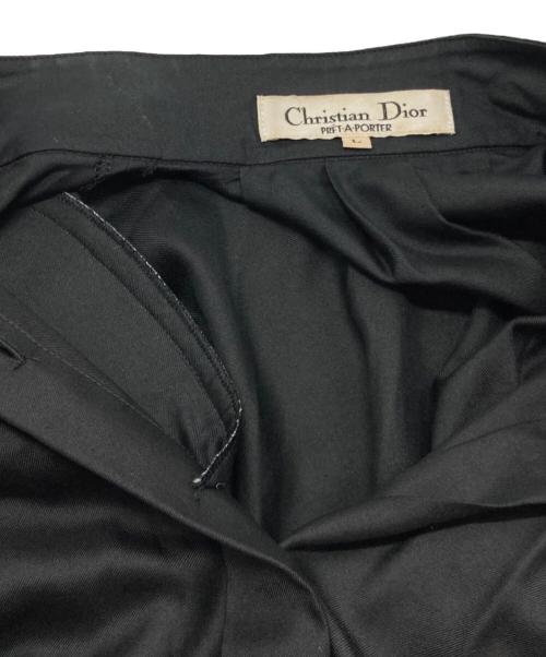 Christian Dior（クリスチャン ディオール）Christian Dior (クリスチャン ディオール) ラインストーンシルクブラウス ブラック サイズ:Lの古着・服飾アイテム