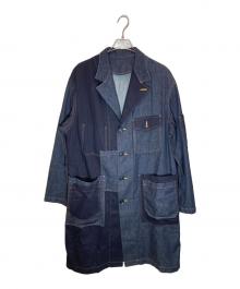 s'yte（サイト）の古着「7oz DENIM CRAZY PATCHWORK SHOP COAT」｜インディゴ