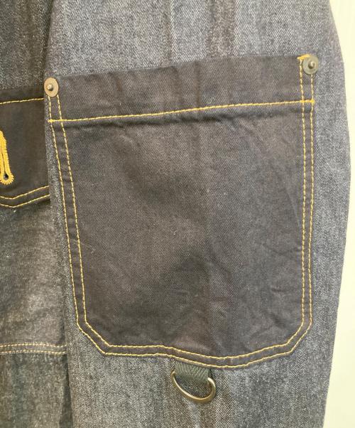 s'yte（サイト）s'yte (サイト) 7oz DENIM CRAZY PATCHWORK SHOP COAT インディゴ サイズ:4の古着・服飾アイテム