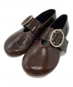 JIL SANDERジルサンダー）の古着「BUCKLE BALLET FLATS」｜ブラウン