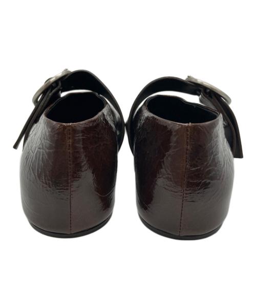 JIL SANDER（ジルサンダー）JIL SANDER (ジルサンダー) BUCKLE BALLET FLATS ブラウン サイズ:SIZE 39の古着・服飾アイテム