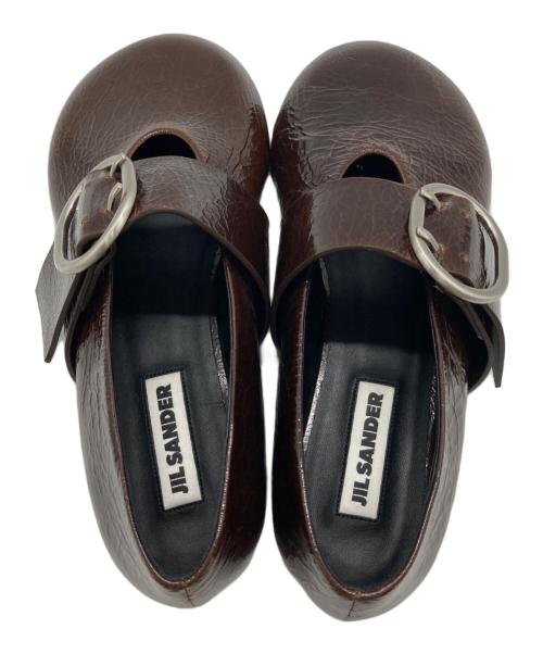JIL SANDER（ジルサンダー）JIL SANDER (ジルサンダー) BUCKLE BALLET FLATS ブラウン サイズ:SIZE 39の古着・服飾アイテム