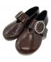 JIL SANDER（ジルサンダー）の古着「BUCKLE BALLET FLATS」｜ブラウン