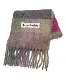 Acne studios（アクネ ストゥディオズ）の古着「モヘアチェック 大判ストール」｜マルチカラー