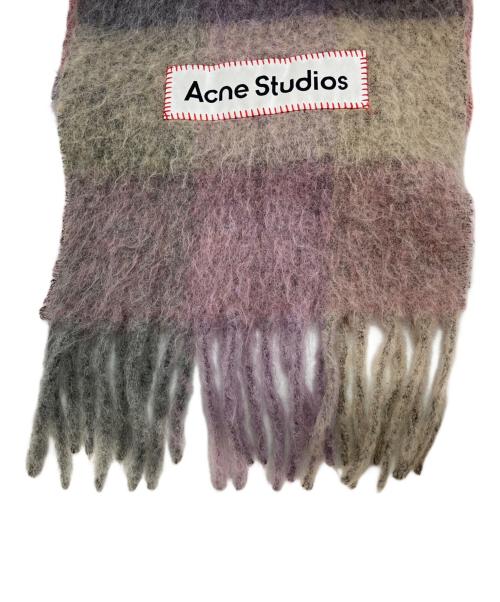 Acne studios（アクネ ストゥディオズ）ACNE STUDIOS (アクネ ストゥディオズ) モヘアチェック 大判ストール マルチカラー サイズ:-の古着・服飾アイテム