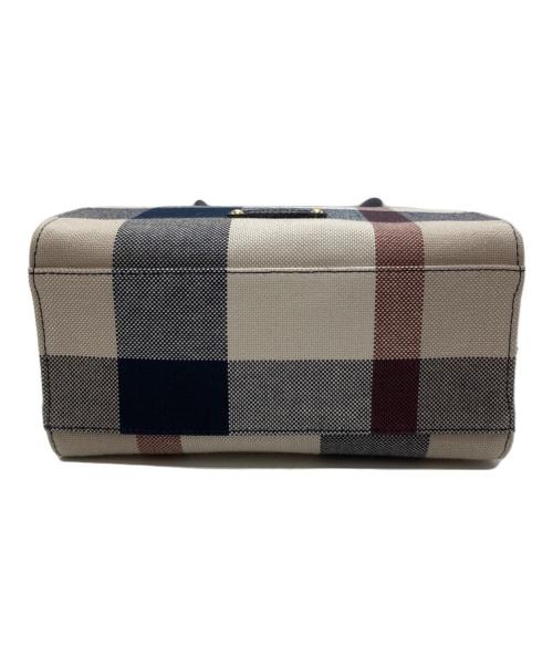 BLUE LABEL CRESTBRIDGE（ブルーレーベルクレストブリッジ）BLUE LABEL CRESTBRIDGE (ブルーレーベルクレストブリッジ) 2WAYハンドバッグ ベージュ×ネイビー サイズ:-の古着・服飾アイテム