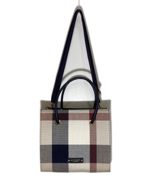 BLUE LABEL CRESTBRIDGE（ブルーレーベルクレストブリッジ）BLUE LABEL CRESTBRIDGE (ブルーレーベルクレストブリッジ) 2WAYハンドバッグ ベージュ×ネイビー サイズ:-の古着・服飾アイテム
