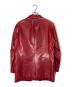 Yohji Yamamoto pour homme (ヨウジヤマモト プールオム) レザーテーラードジャケット レッド サイズ:2：100000円