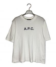 A.P.C.（アーペーセー）の古着「ロゴメッシュカットソー」｜ホワイト