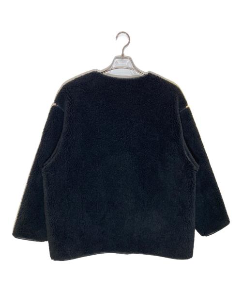 AKTE（アクテ）AKTE (アクテ) ノーカラーボアジャケット ブラック サイズ:SIZE Freeの古着・服飾アイテム